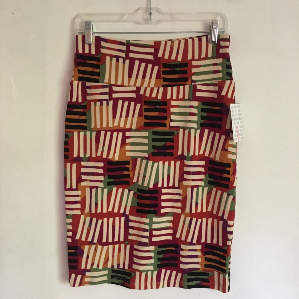 LuLaRoe Colorful Geometric Patterned Skirt: Size Small